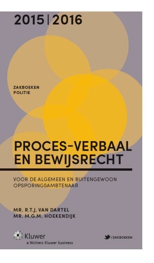 Zakboek proces-verbaal en bewijsrecht 2015-2016 - cover