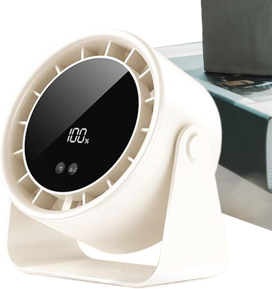 Persoonlijke Ventilator - Stille Verfrisser - Draagbaar Verkoeling - 100 Snelheidsstanden - 17.3B x 8.8D x 8.8H cm - Wit