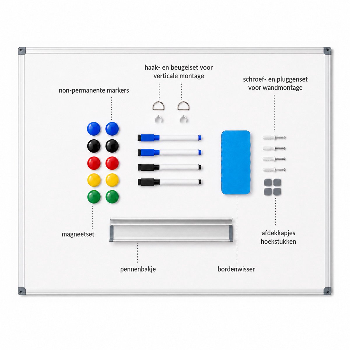 Magnetisch Whiteboard 70 x 100 cm thumbnail 4