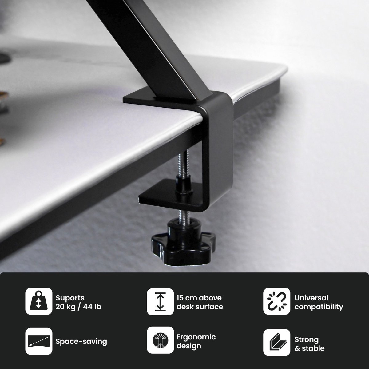 Arozzi Arena Desk Riser Small - Black bevestiging thumbnail 3