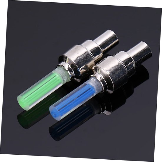 Led Ventieldopjes - Fietslampjes Wielverlichting - Zichtbaarheid Vergroten - Waterdicht Krasbestendig - 6.3 x 1.8 x 1.8 cm - Groen — afbeelding 5