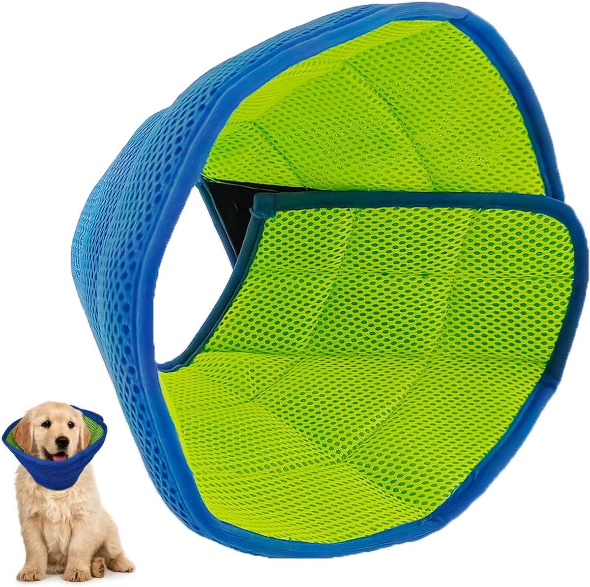 Herstelhalsband voor Honden en Katten na Chirurgie - Verstelbare Kegel met Ademende Rand om Likken en Bijten te Voorkomen, Geschikt voor Grote Huisdieren