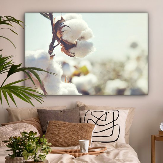 Canvas schilderij 120x80 cm - Wanddecoratie Planten - Bloem - Tak - Natuur - Muurdecoratie woonkamer - Slaapkamer decoratie - Kamer accessoires - Schilderijen op canvas
