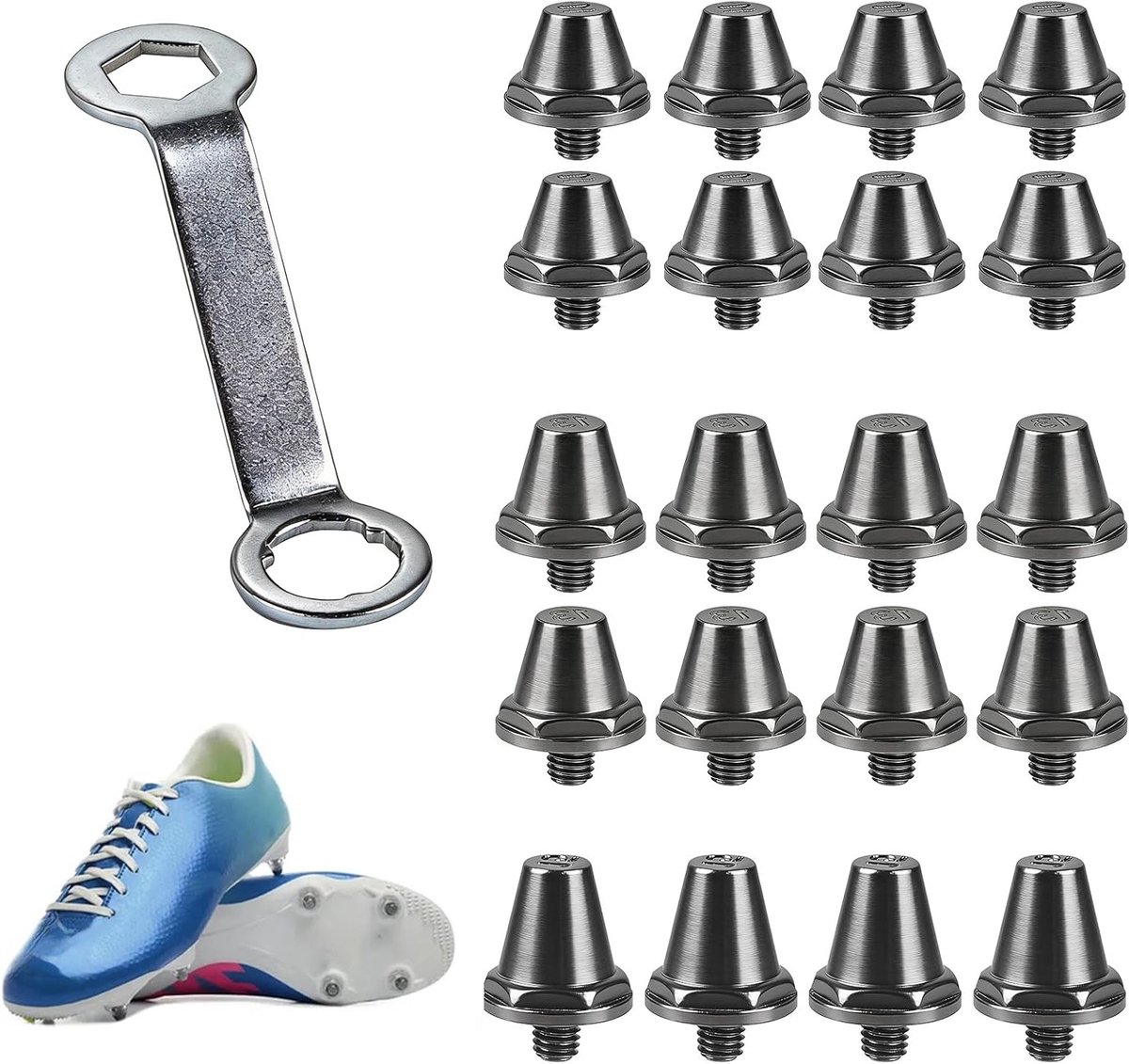 20 Stuks Vervangende Studs voor Voetbalschoenen - Aluminium Schroefpinnen 11mm/13mm/15mm - Geschikt voor Diverse Voetbalschoenen met M5 Draad