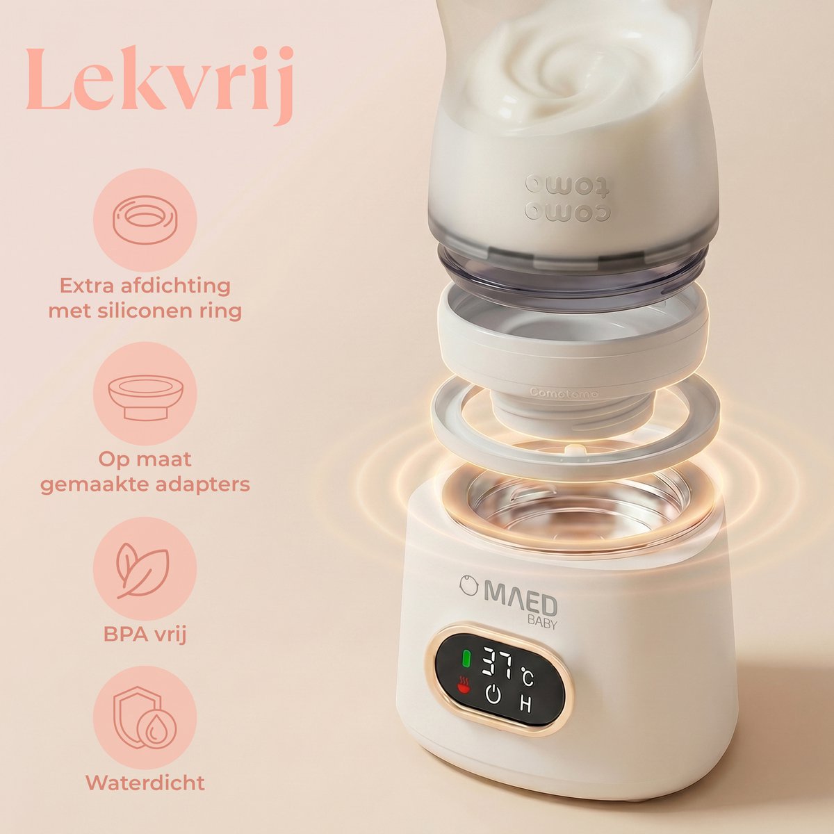 MAED Baby Draagbare Flessenwarmer - Onderweg warm flesje thumbnail 3