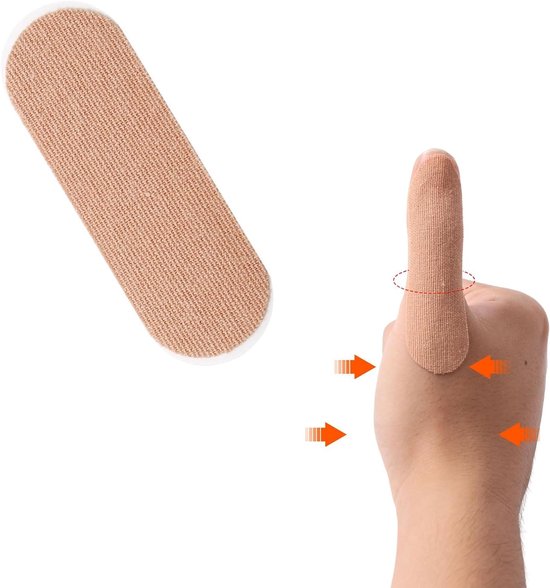 30 Stuks Katoenen Zelfklevende Duimondersteuningspatches voor Sport en Huishoudelijk Gebruik, Elastische Duimbescherming en Gewrichtsstabiliteit — afbeelding 3