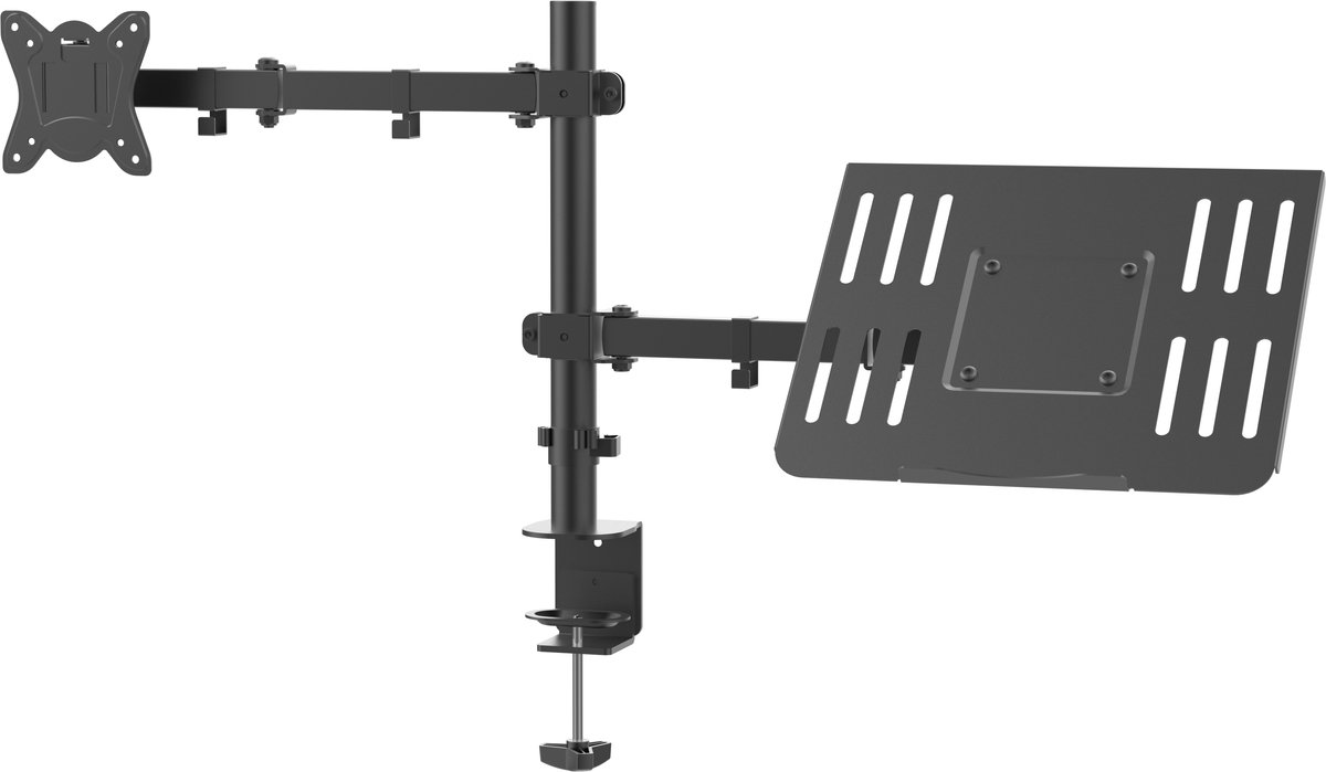 Monitorarm 1 Arm + 1 Laptophouder - Combi-opstelling
