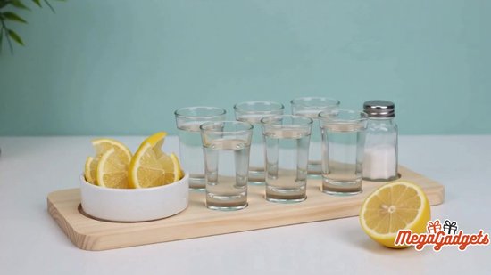 Planche de service pour shots de tequilla à boire 9 pièces - Verres à boire avec accessoires de service