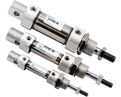 Mini Persluchtcilinder - Pneumatische Cilinder - Industrieel Gebruik - Dubbele Werkende Cilinder - 16mm Boring 20mm Slag - Roestvrij Staal