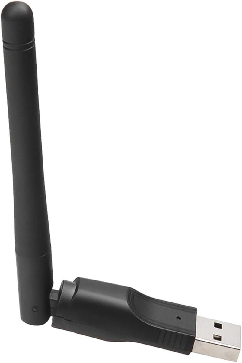 Wifi Adapter - Netwerk Dongle - Internet Verbinding - Afneembare Antenne - USB - Zwart