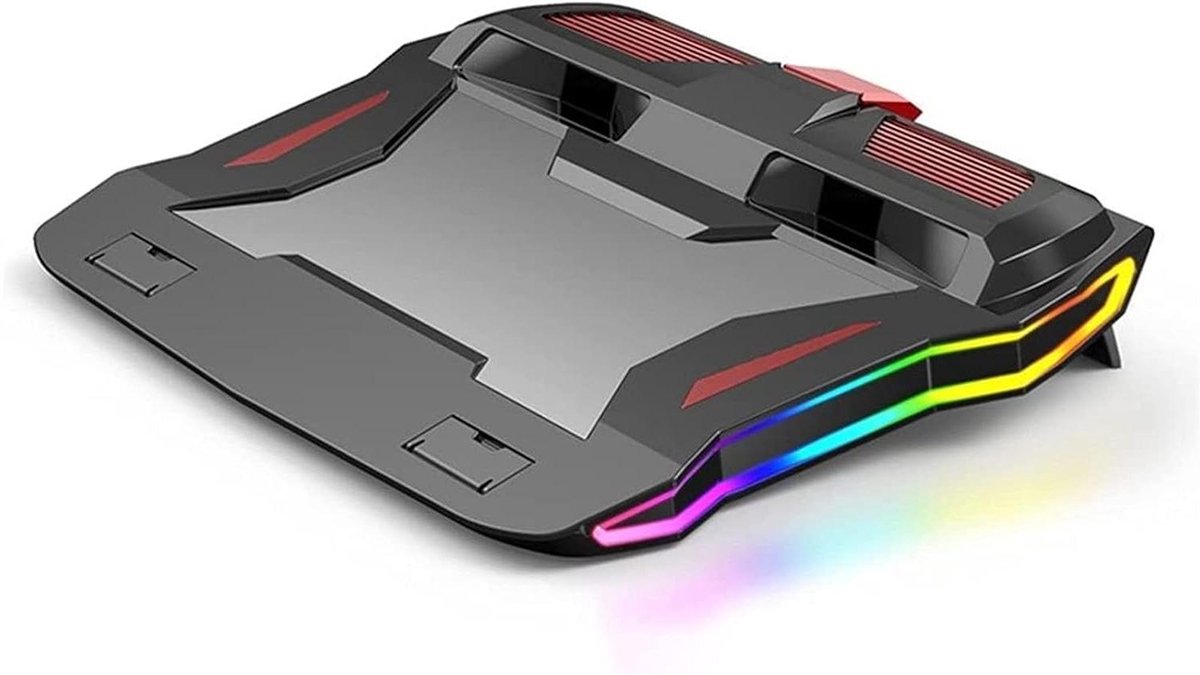 RGB Gaming Laptop Cooler Adjustable Notebook Stand 3000RPM Powerful Airflow Cooling Pad for 12-17 Inch Laptop