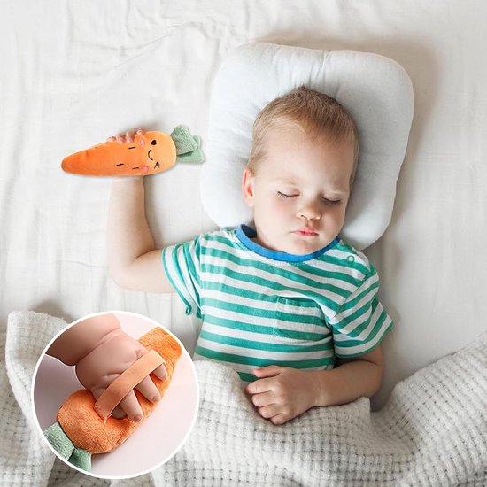 Pluche Ontwikkelingsspeelgoed - Baby Knuffel Wortel - Baby's Kalmeren - Zacht Elastisch Pluche - 15 x 45 x 1 cm — afbeelding 3