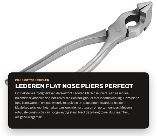 Dailygoods- Lederen Tang - Hoogwaardige Staal - 20 × 15 cm - Voor Leerbewerking - Handgereedschap - Schokbestendig - Lichtgewicht 300 g - Tangen van Dailygoods — afbeelding 5