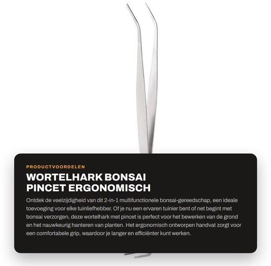 SPHProducts - Wortelhark Bonsai Pincet - Ergonomisch handvat - Multifunctioneel tuinaccessoire - Grondbewerkingsgereedschap - Tuinieren - Professioneel... van Sphproducts — afbeelding 5