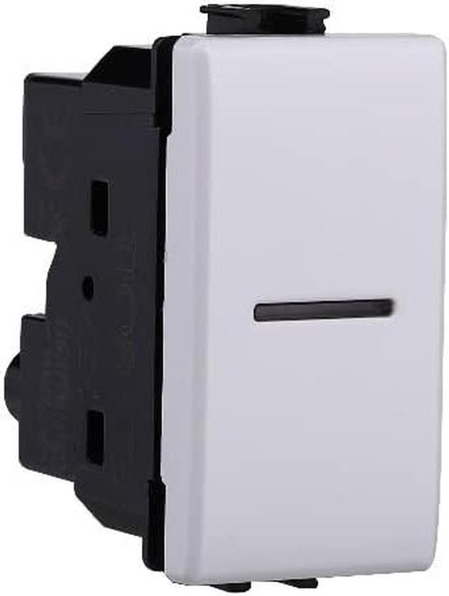 Netwerk Switch Module - RJ45 Poort - Netwerk Verbinding - Drukknop Bediening - 1 Eenheid - Wit