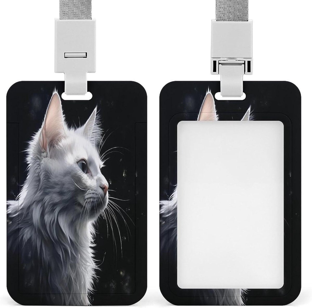 ID Kaarthouder - Naam Tag Houder - Werk Identificatie - Met Leuke Print - 10.9 x 6.9 cm