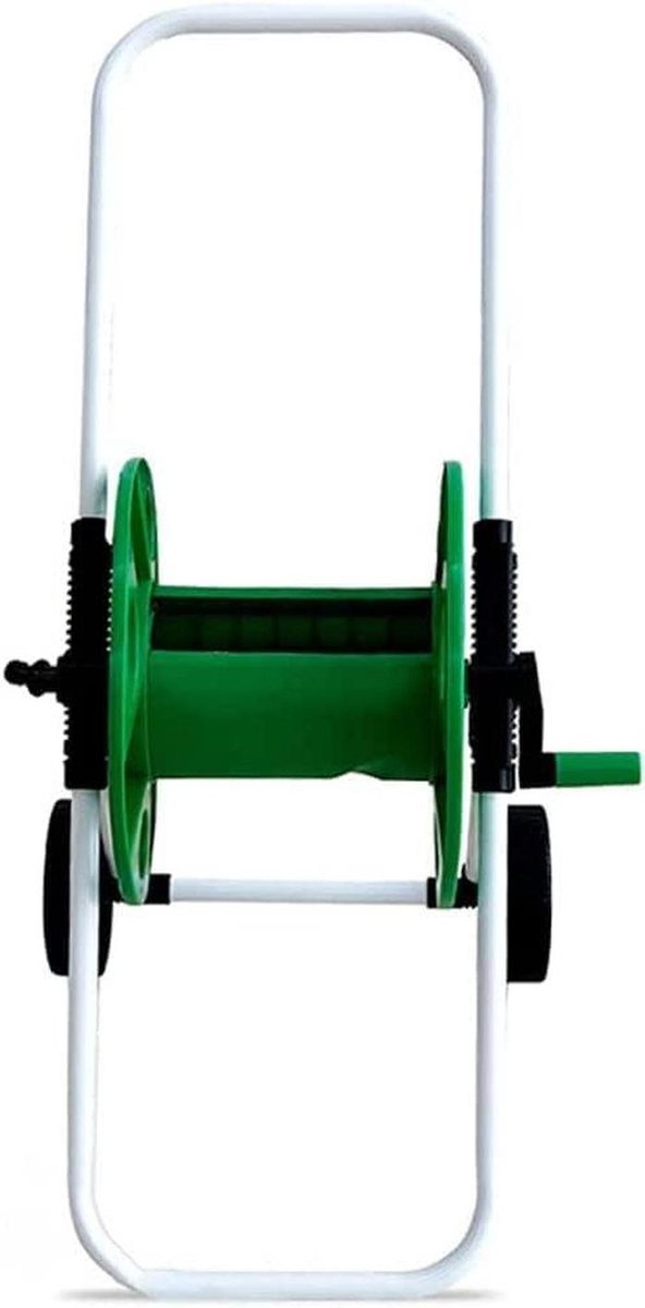 Tuinslanghaspel Kar - Slangwagen Wielen - Tuin Water Geven - Eenvoudig Oprollen - Tot 50 Meter - Grijs