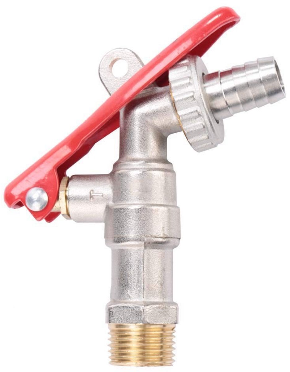 Dailygoods- Waterkraan met slot - Kranen - Buitenkranen - Kogelkraan - Tuinkraan - Messing materiaal - 1/2 inch schroefdraad - Tuinwaterkraan