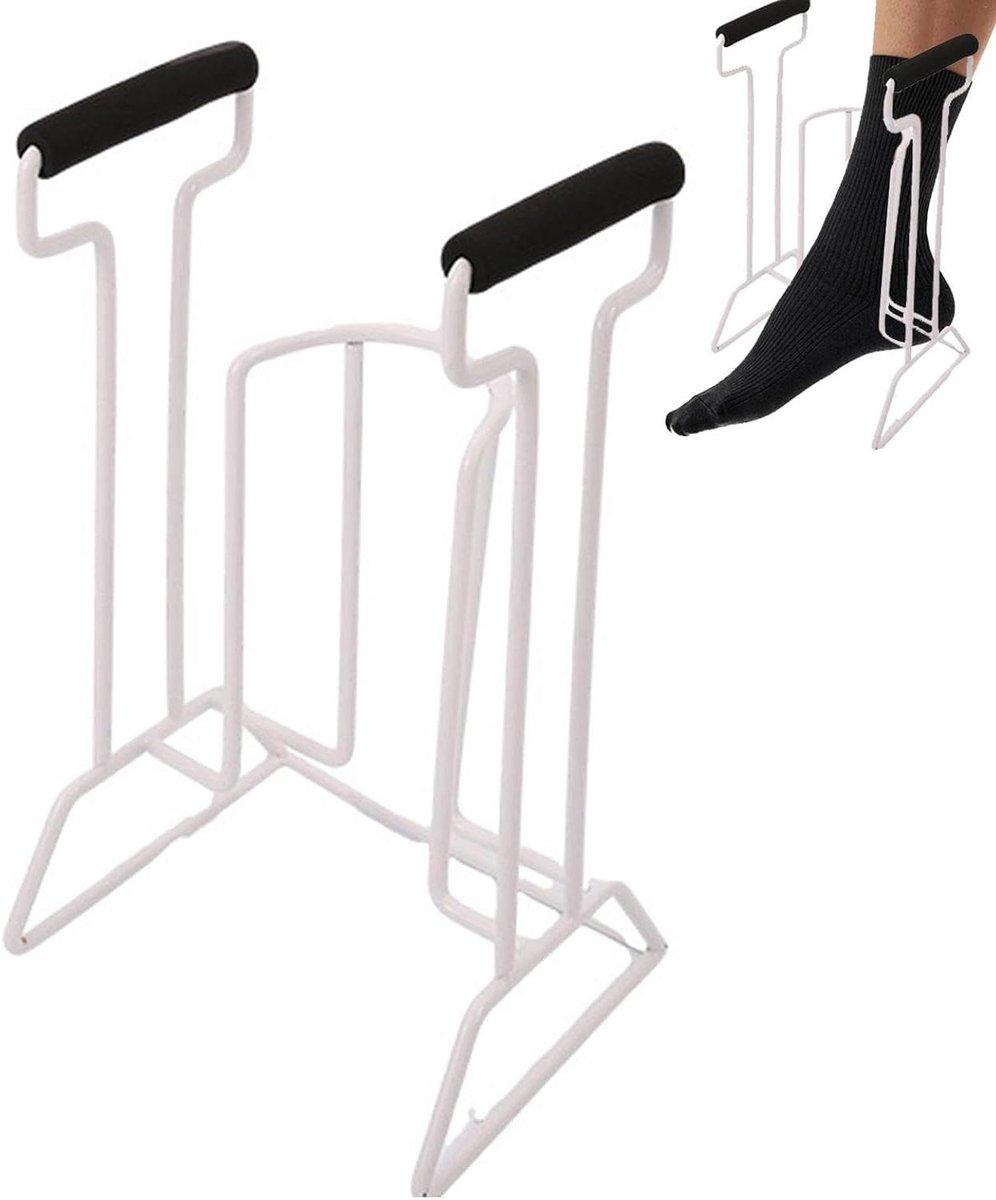 Sokken Aantrekker - Kousen Hulp - Zelfstandig Aankleden - Ergonomisch Ontwerp - Onder 45.7cm Been - Metaal