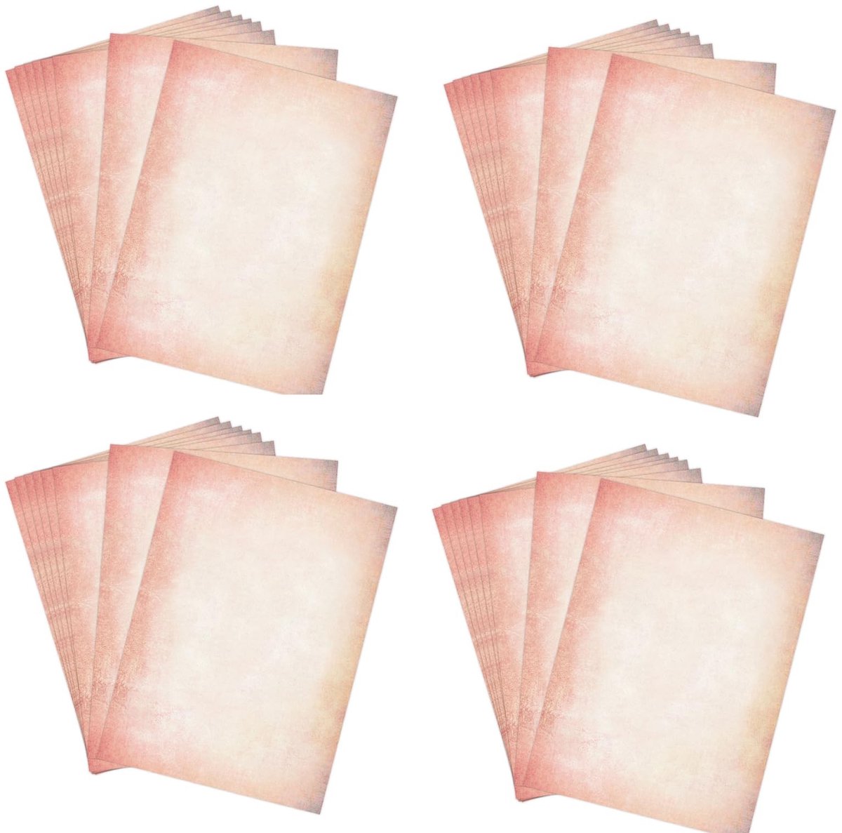 Dailygoods- Briefpapier 60 Vellen - Retro Roze - Schrijfpapier - Kopieerpapier - Gekleurd Printerpapier - 8,3 x 11,4 Inch - Geschikt voor Afdrukken