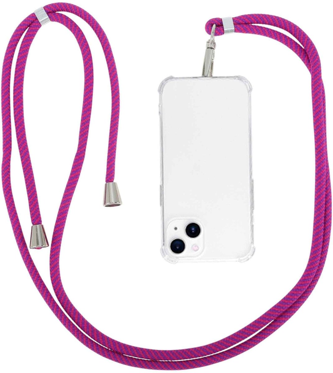 Dailygoods- Telefoonkoord met verstelbare lengte - Telefoonketting - Universeel - Vochtbestendig - Duurzaam - Geschikt voor smartphones