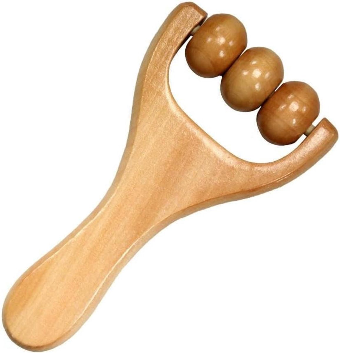 Houten Massage Roller - Zelfmassage Tool - Ontspanning Lichaam - Glad Oppervlak - 1 x 1 x 1 cm - Houtkleur
