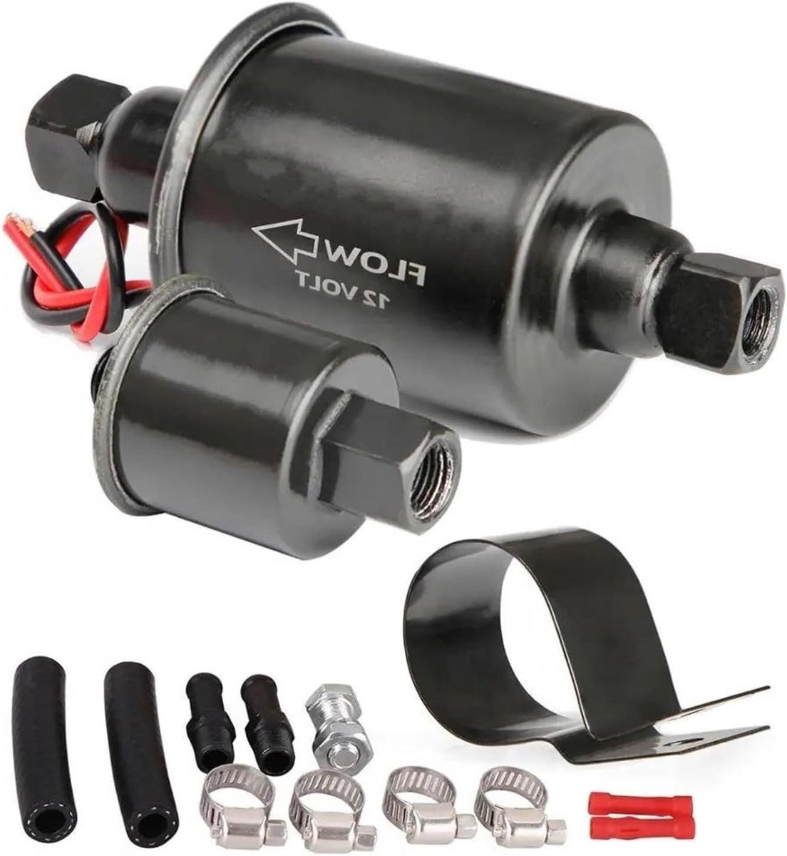 Elektrische Brandstofpomp - Brandstofpomp 12V - Motorondersteuning - Zelfaanzuigend - 5-9 Psi - Zilver