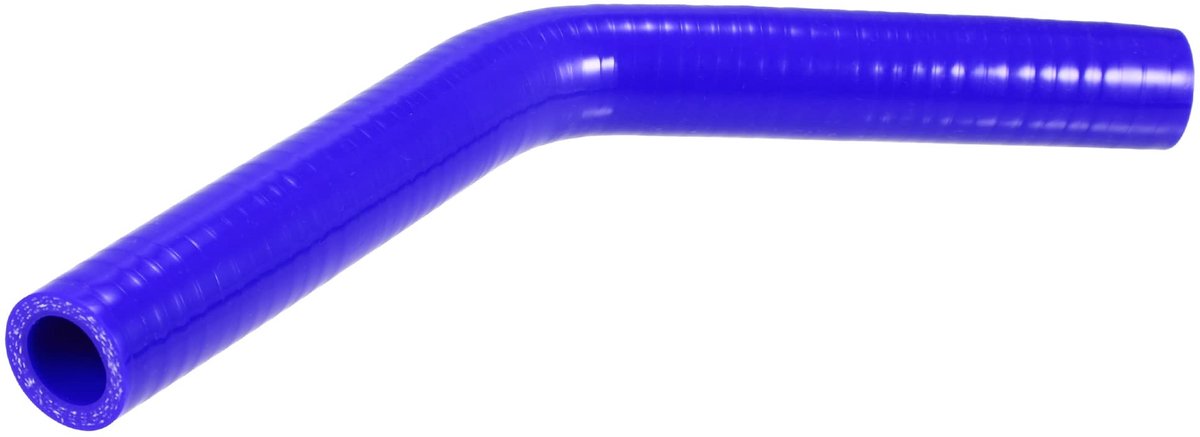 Dailygoods- Siliconen Slang 45 Graden Bocht - Universeel - 19mm Binnendiameter - Blauw - Schokbestendig - Lange levensduur - Koelslang