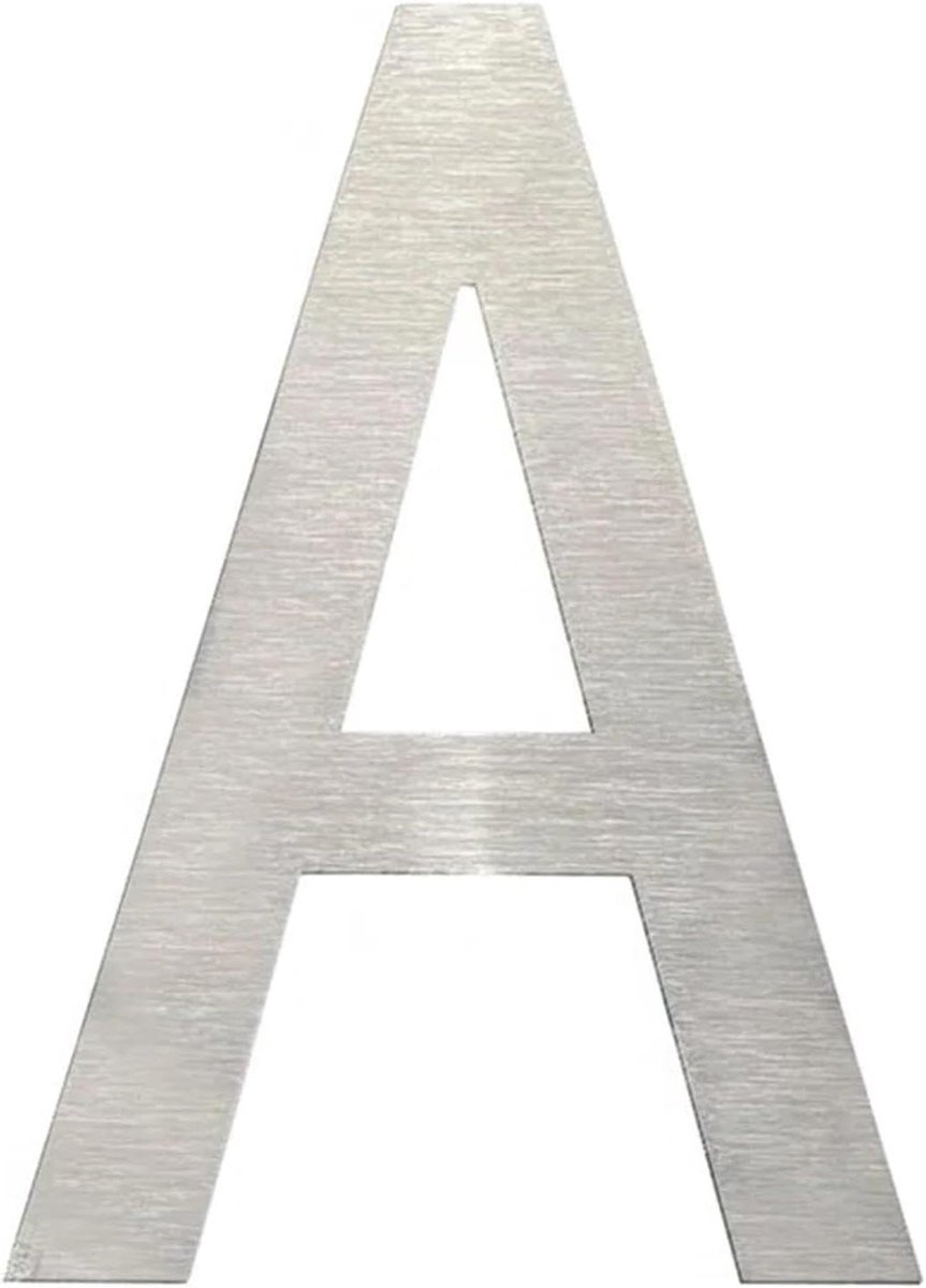 Huisnummer RVS - Adresbord Buiten - Huis Nummer Weergeven - Waterdicht Roestvrij - 30cm - Zilver