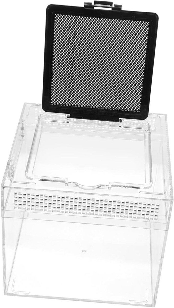 Reptielen Opbergkoffer - Huisdier Fokdoos - Kleine Huisdieren Houden - Stabiele Ventilatie Ontwerp - 20.30X20.30X15.00cm - Meerkleurig