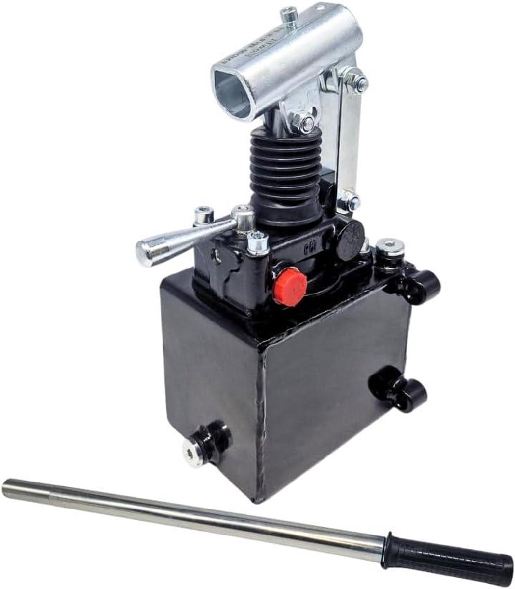 Hydraulische Handpomp - Dubbelwerkende Pomp - Cilinder Bediening - Dubbele Slag - 5 Liter Tank - Staal