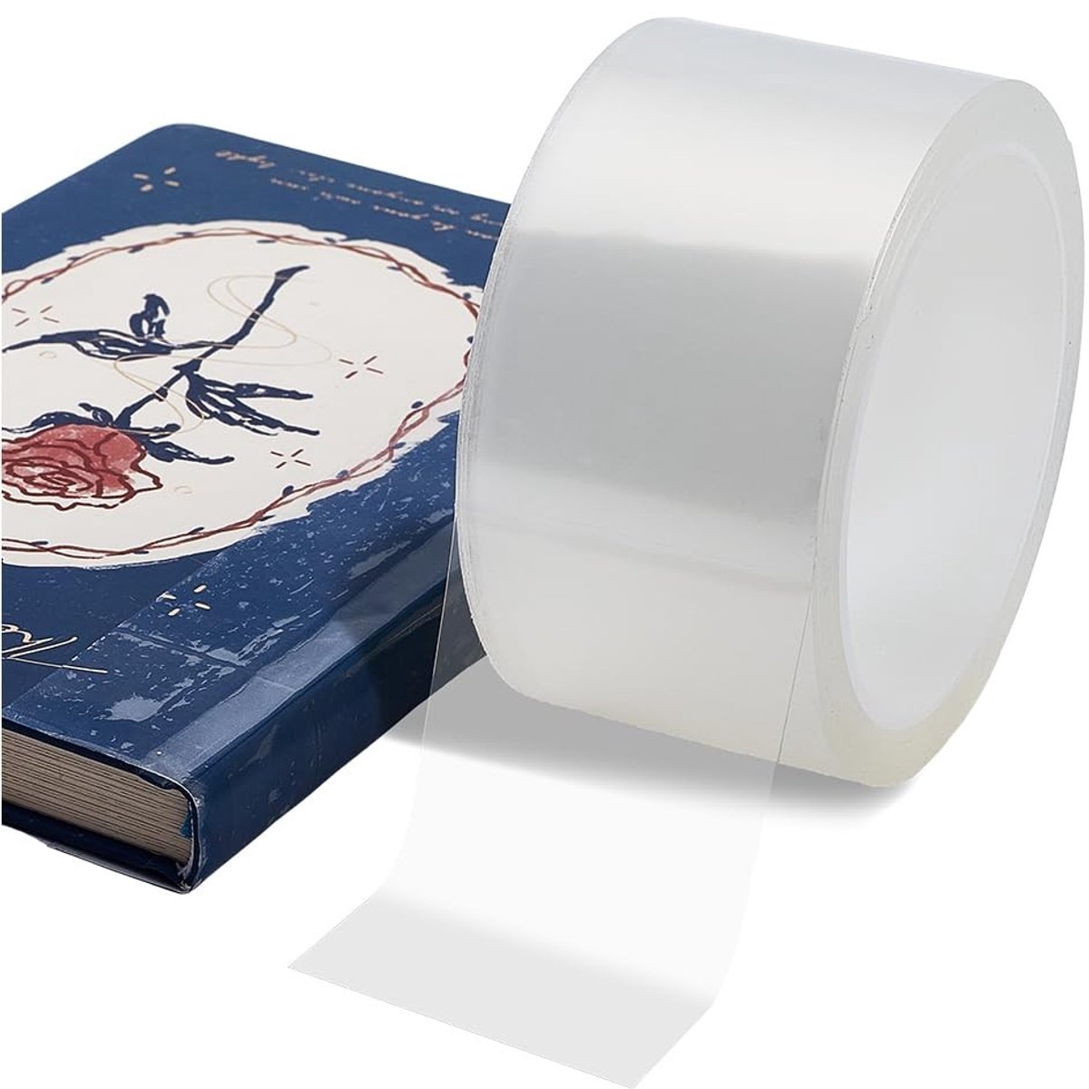 Dailygoods- Boekreparatietape 10 m - Sterk klevend - Transparant - Acryl - Voor oude boeken - Dun ontwerp 0,03 cm - Reparatietape