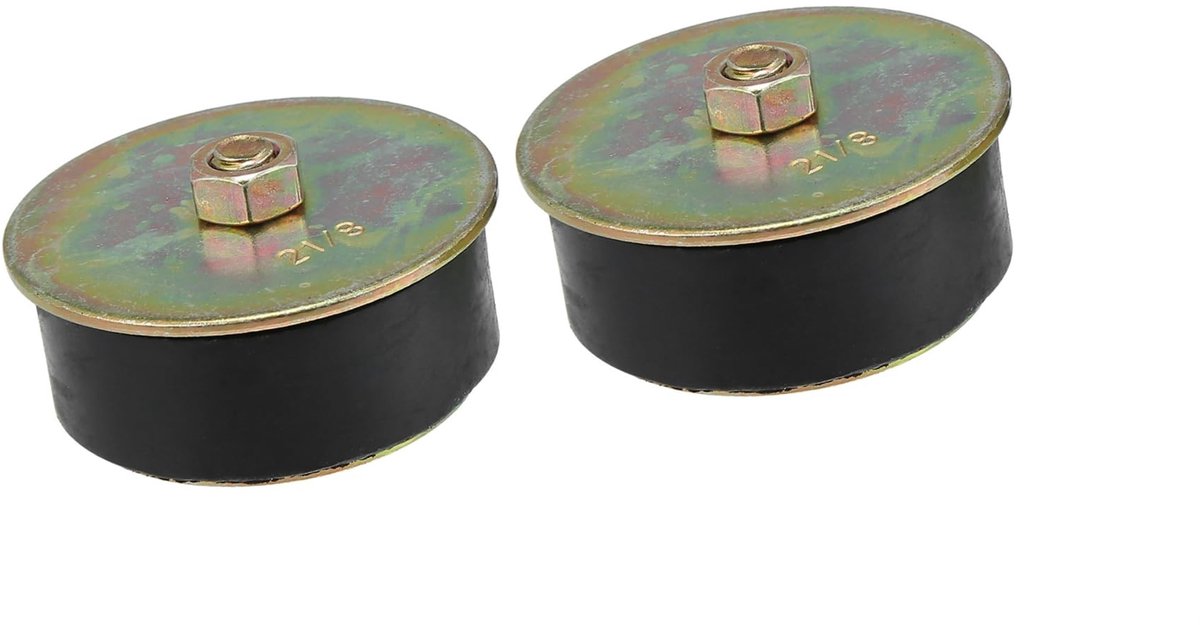 Dailygoods- Vriesstekker 2 stuks - Rubber/Metaal - Hittebestendig - Vorstbestendig - Geschikt voor gaten 53-57 mm - Eenvoudig te installeren - Rubberen Dop