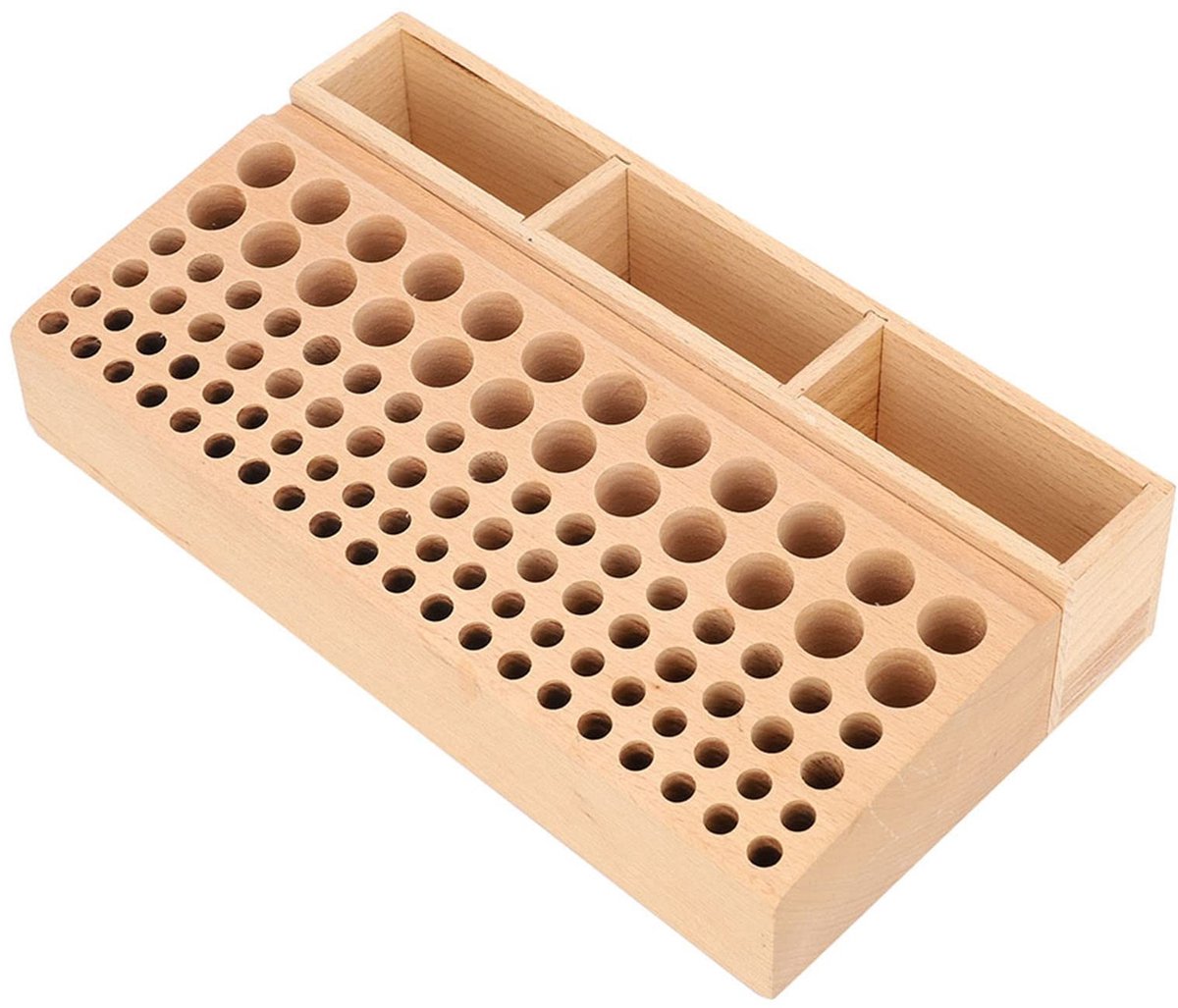 Dailygoods- Opslagstandaard 100 Gaten - Houten Opbergstandaard - Gereedschaphouder - Leerbewerking - DIY Gereedschap - Diverse Maten Gaten - Gereedschapsstandaard
