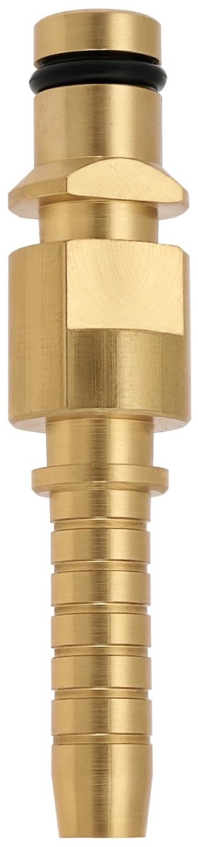 Dailygoods- Snelkoppeling Messing 12 mm - Invoegdeel 9 mm - O-Ring Groef 10 mm - Compatibel met Kaercher K2/K3/K4/K5/K6/K7 - Snel te installeren - Reparatie hogedrukslang - Slangverbinder