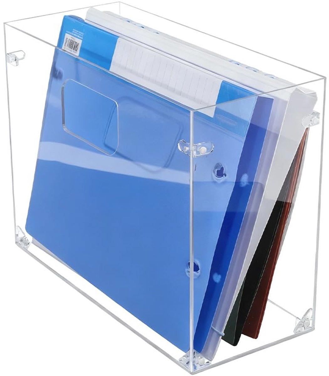 Dailygoods- File Organizer - Acryl Documenthouder A4 - Bureau Houder - Archivering Box - Helder - 32,5x14x24cm