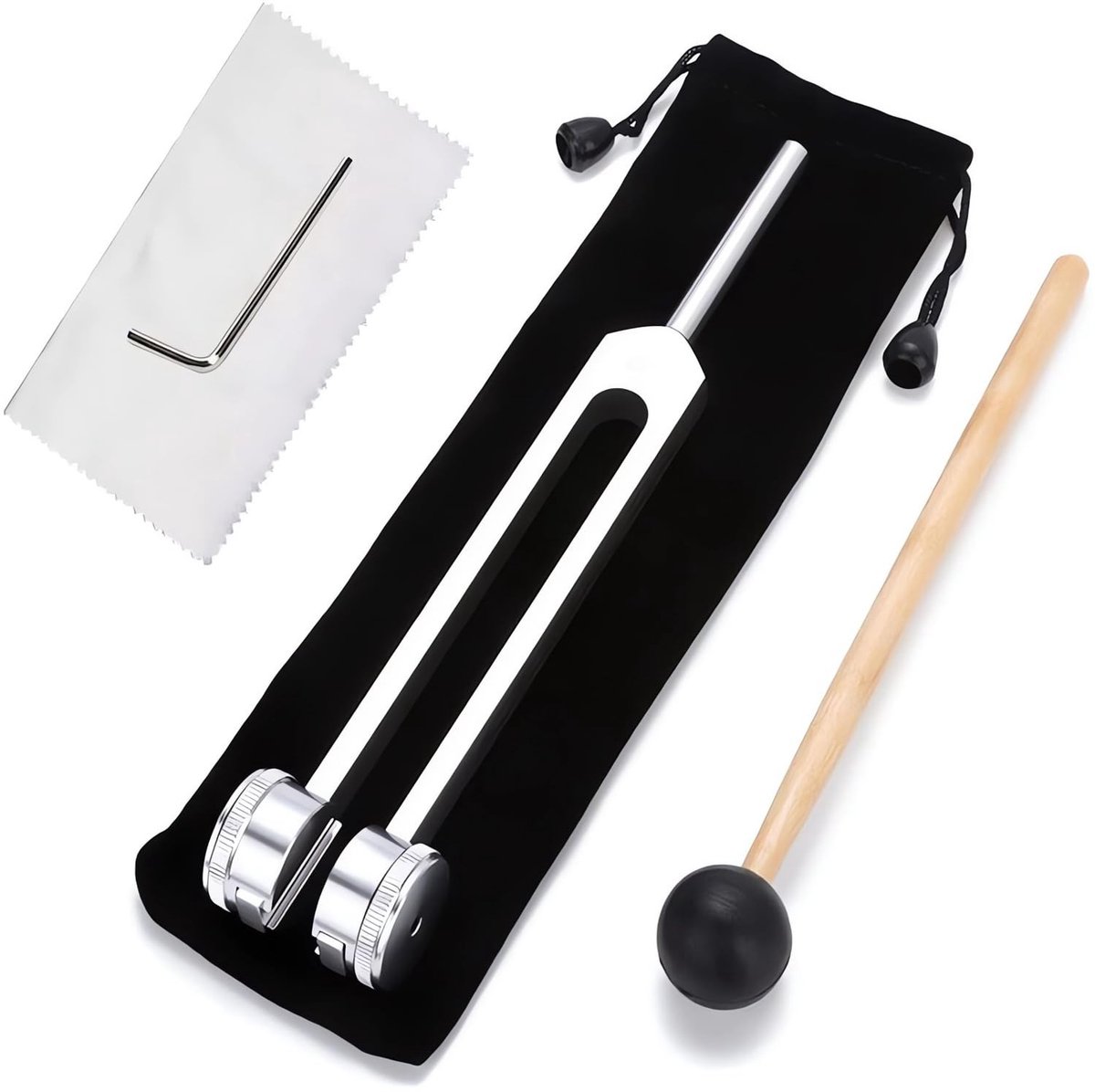 Dailygoods- Stemvork 128 Hz - Aluminiumlegering - Siliconen Hamer - Ergonomisch Ontwerp - Lichtgewicht - Nauwkeurige Frequentierespons - Geluidstool