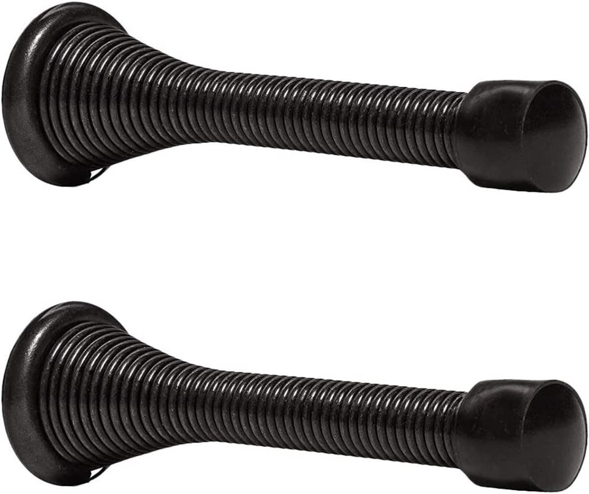 Dailygoods- Deurstopper 85 mm - Deurbuffer - Deurvastzetter - Deurstopper Muur - Deurstopper Zwart - Inclusief 4 schroeven - Wandstopper