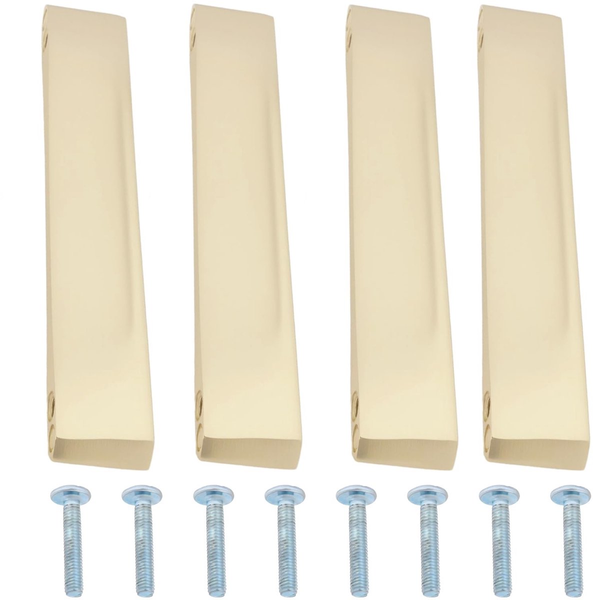 Dailygoods- Ladehandvat 4 Stuks - Messing/Zinklegering - 120x10mm - Gatafstand 96mm - Geschikt voor Meubels - Modern Ontwerp - Kastgreep
