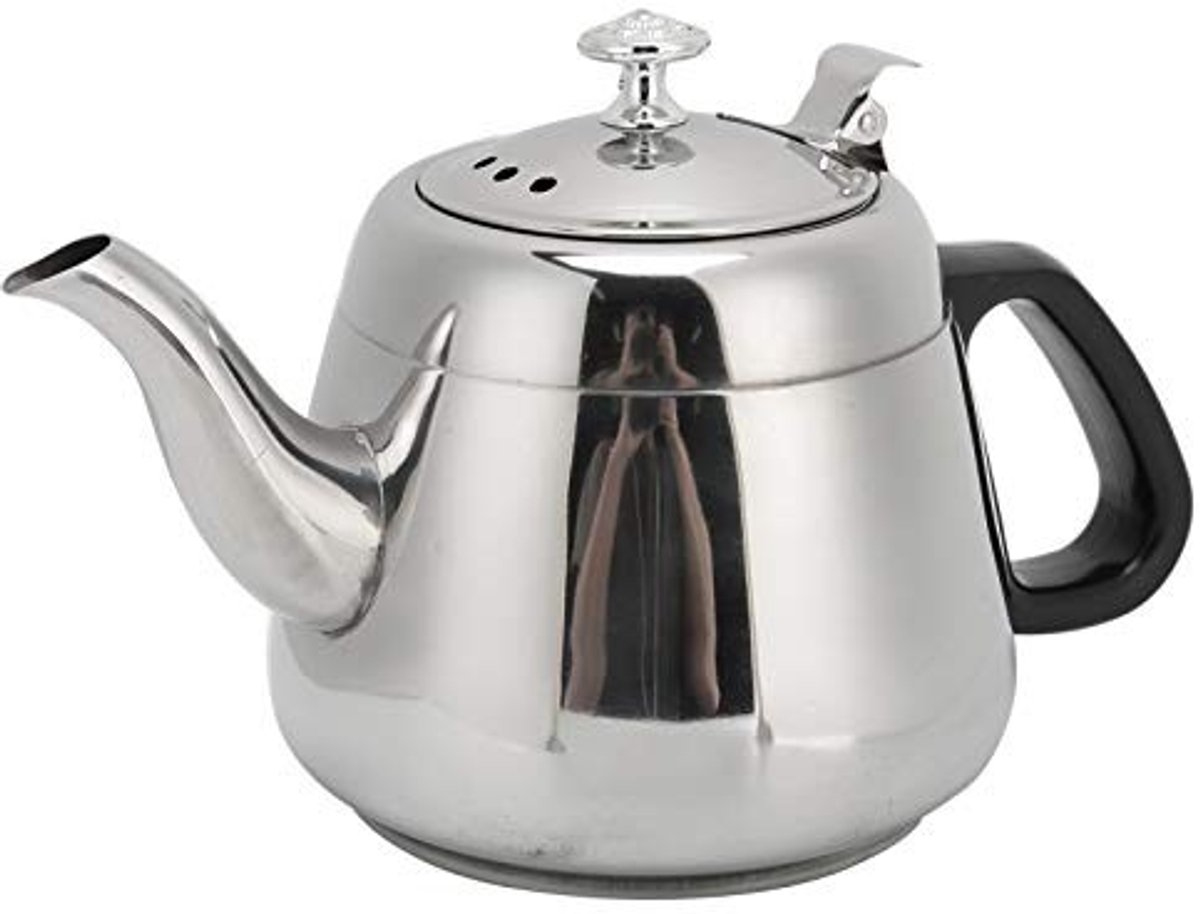 Dailygoods- Theepot 1,5L/2L Roestvrij Staal - Theepot met Filter - Waterkoker - Koffiepot - Ergonomische Handgreep - Corrosiebestendig - Theeketel