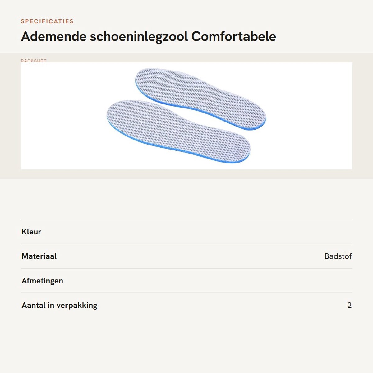 Dailygoods- Inlegzolen Ademend - Comfortabele Binnenzolen - Vervangende Inlegzolen - Geschikt voor Sportschoenen - Maat 37-38 - 1 Paar - Schoeninlegzolen