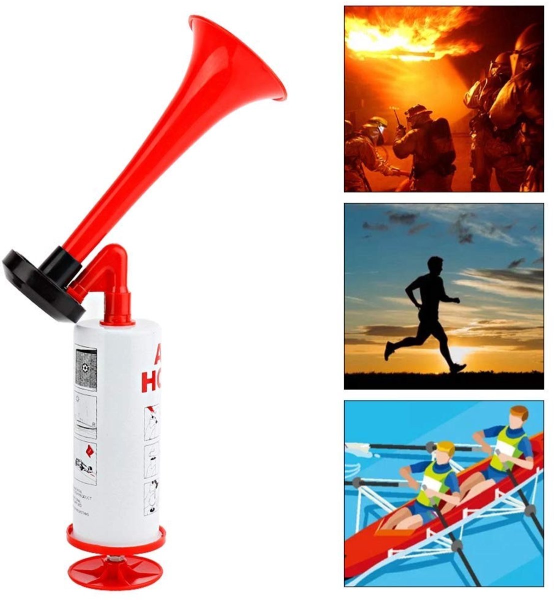 Dailygoods- Luchtpomp Hand - Draagbare Hoorn - Aluminium/ABS - Veiligheid - Universeel - Gloednieuw - Veiligheidshoorn
