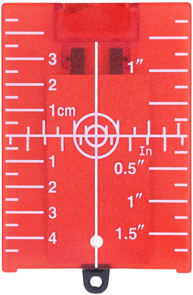 Dailygoods- Laserdoelplaat Magnetisch - Richtplaat met Standaard - Reflecterende Doelfilm - Paneelgrootte 105 x 75 mm - Duurzaam ABS - Eenvoudig te Bevestigen - Lasermetingsdoel