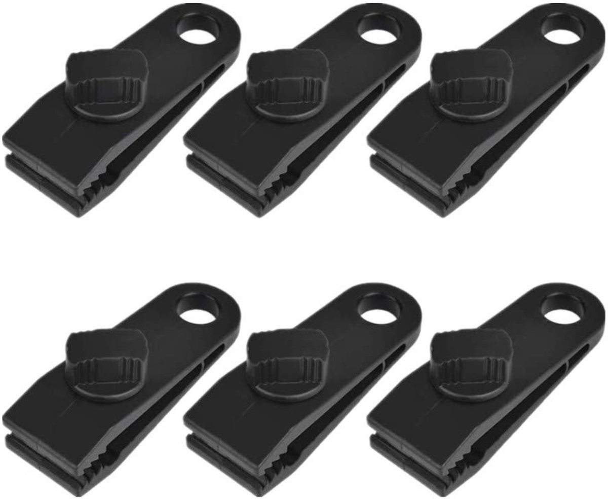 Dailygoods- Zeilclip Set van 6 - Tensioner - Bevestiging - Tent - Duurzaam - Lichtgewicht - Corrosiebestendig - Tentclip
