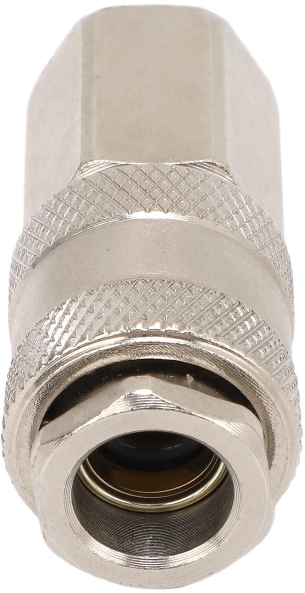 Dailygoods- Luchtslangfitting 1/4 Inch NPT - Stalen Koppeling - Universele Pasvorm - Lekpreventie - Compatibel met Pneumatische Gereedschappen - M-Type Design - Luchtkoppeling