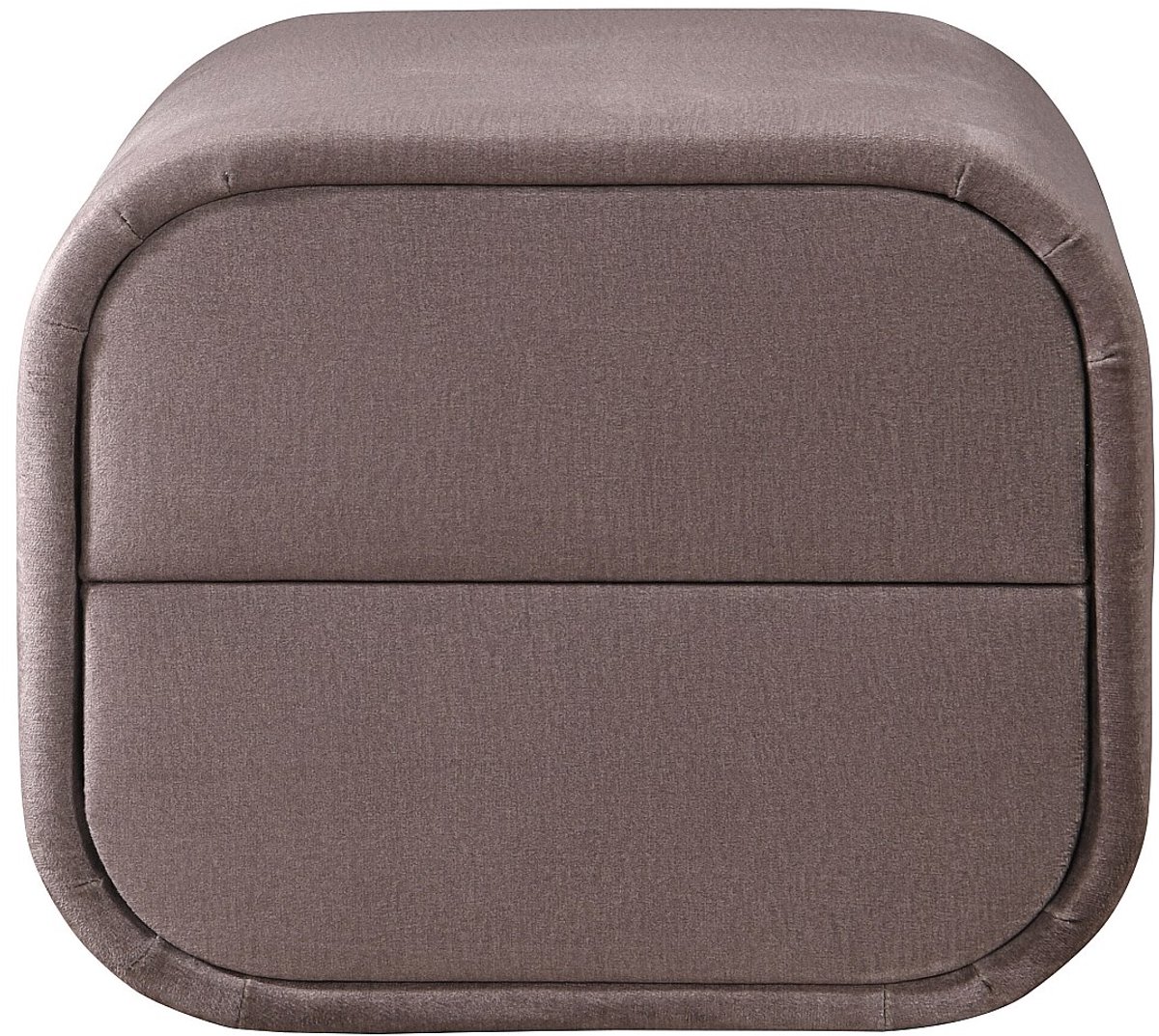 Vente-unique Nachtkastje - 2 lades - Fluweel - Taupe - VENALORA