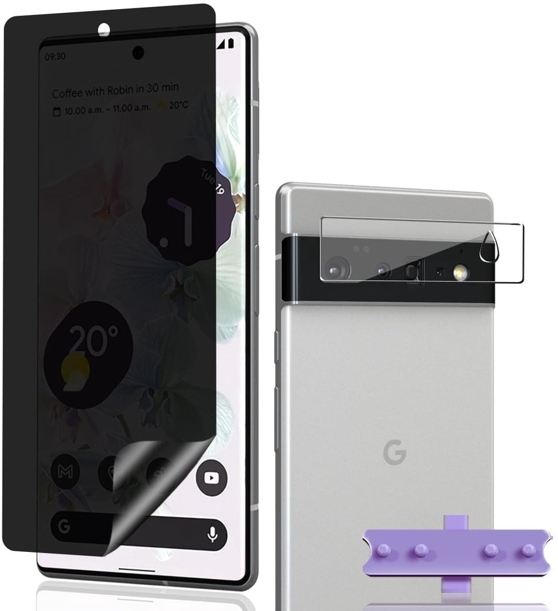Dailygoods- Bescherming Anti-spy - Privacy Filter - TPU - Pantserbescherming - Eenvoudige Montage - Voor Google Pixel 6 Pro - Privacyfilter