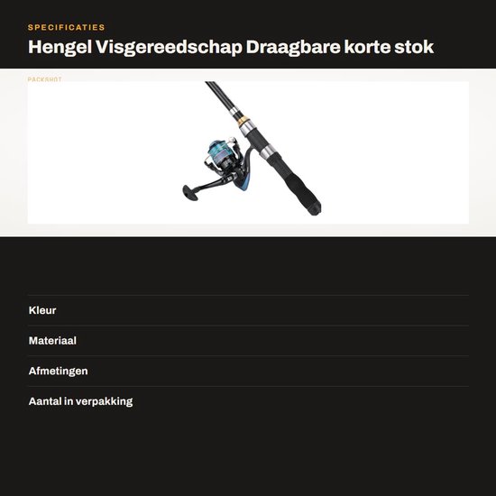 Dailygoody - Kleine hengels - Zeevissen - Telescopisch en lichtgewicht - 1,2 meter - Perfect voor volwassenen - Buitenshuis vissen - Ideaal voor perch van Merkloos — afbeelding 2
