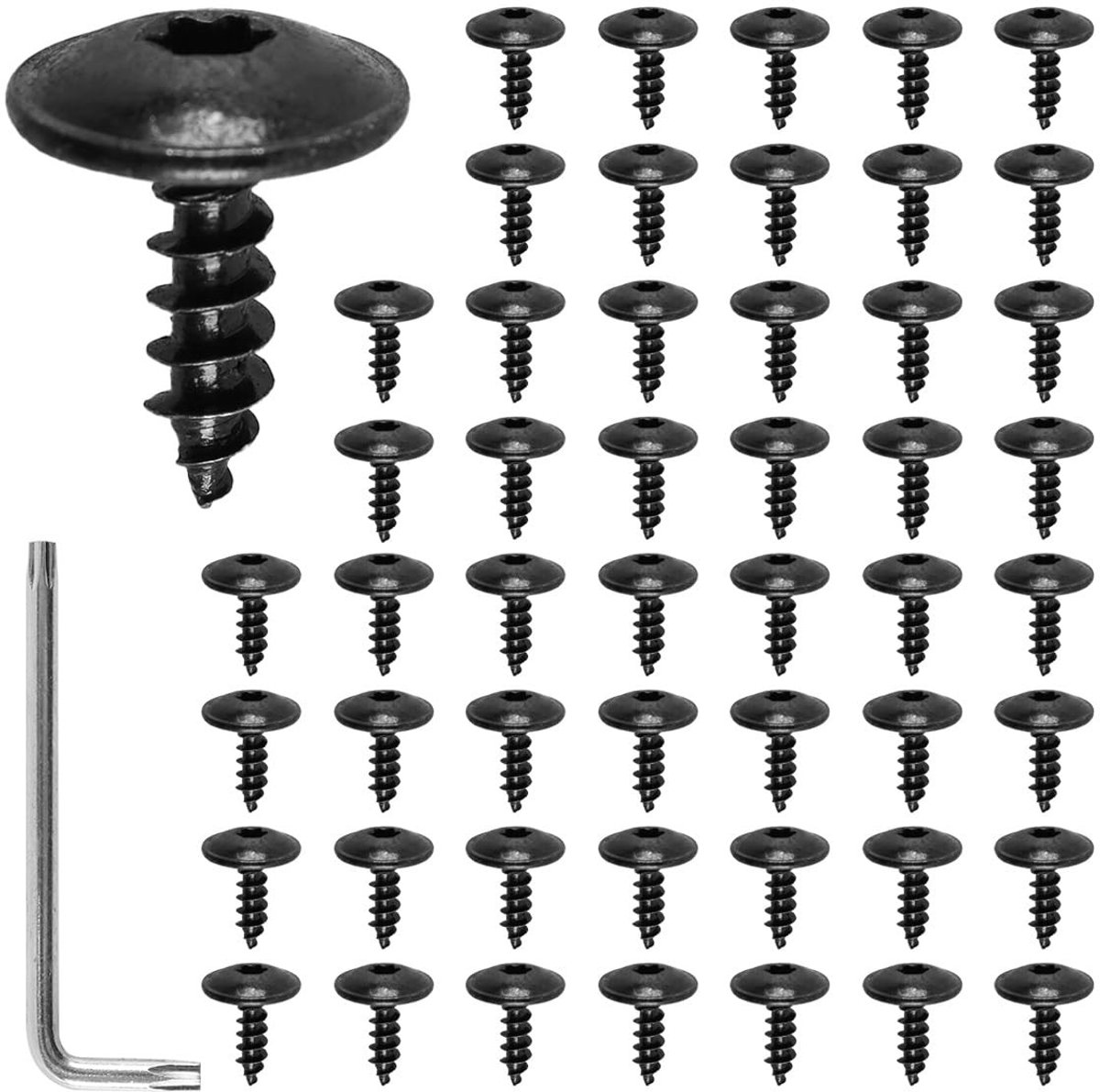 Dailygoods- Zelftappende Schroeven M5x16mm - Platte Torx-kop - Mangaanstaal - Set van 50 Stuks - Duurzaam - Weerstand tegen Slijtage/Corrisie