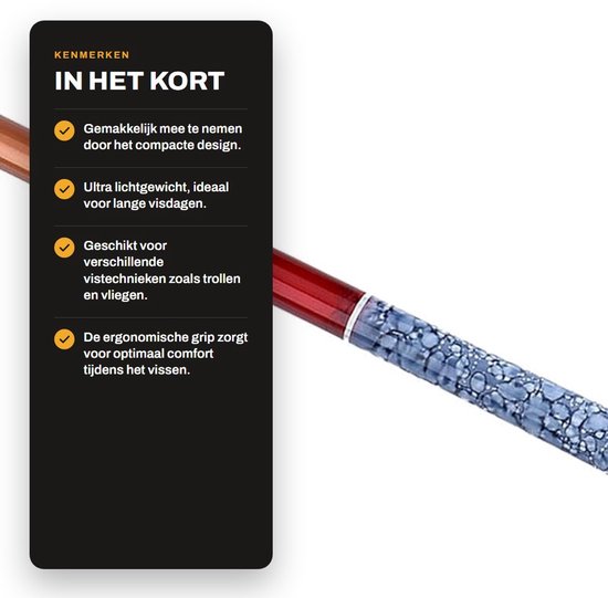 Shopcentral - Telescopische Hengel - Ultralichte Visspullen - Handzaam en Stevig - Glas en Staal - Voor Zoetwatervissen - Ideaal voor Volwassenen van Shopcentral — afbeelding 2